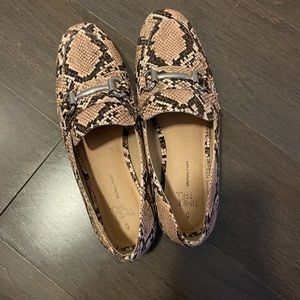 Snake print flats